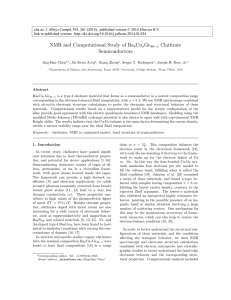 NMR and Computational Study of Ba Cu Ge Clathrate