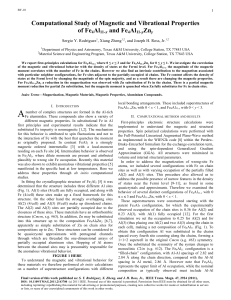 Computational Study of Magnetic and Vibrational Properties of Fe Al and Fe