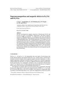 Superparamagnetism and magnetic defects in Fe VAl and Fe VGa