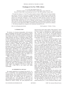 Pseudogap in Fe VGa: NMR evidence * C. S. Lue