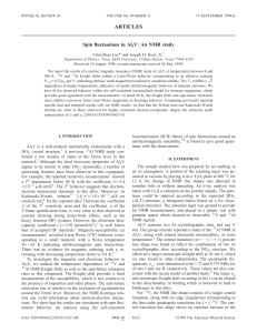 ARTICLES Spin fluctuations in Al V: An NMR study *