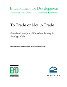 Environment for Development To Trade or Not to Trade