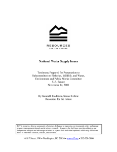 National Water Supply Issues