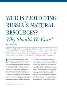 who is protecting russia’s natural resources ?