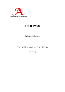 CAB 195/8  Cabinet Minutes C.M.(50)27th  Meeting – C.M.(51)22nd
