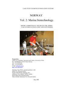 NORWAY Vol. 2: Marine biotechnology.