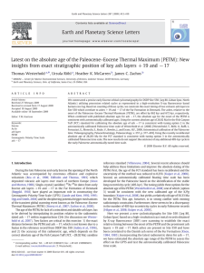 –Eocene Thermal Maximum (PETM): New −17