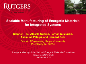 Scalable Manufacturing of Energetic Materials for Integrated Systems