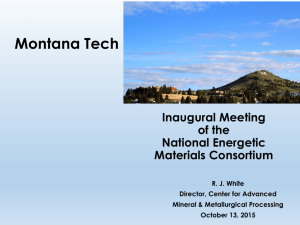 Montana Tech Inaugural Meeting of the National Energetic