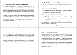 4 The main-course and the Phillips curve 4.1