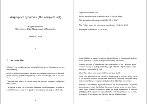 Wage-price dynamics (the complete set)