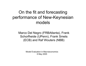 On the fit and forecasting performance of New-Keynesian models
