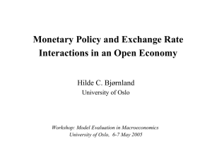 Monetary Policy and Exchange Rate Interactions in an Open Economy