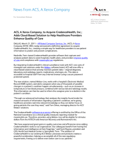 News from ACS, A Xerox Company