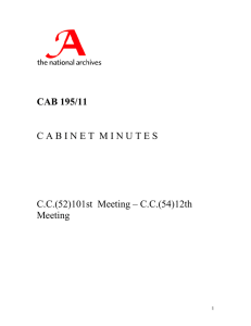 CAB 195/11 C.C.(52)101st  Meeting – C.C.(54)12th