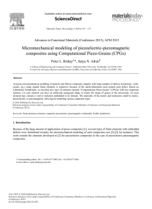 ScienceDirect Micromechanical modeling of piezoelectric-piezomagnetic composites using Computational Piezo-Grains (CPGs)