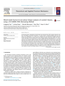 Mixed-mode fracture &amp; non-planar fatigue analyses of cracked I-beams,