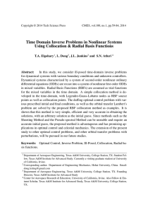 Time Domain Inverse Problems in Nonlinear Systems