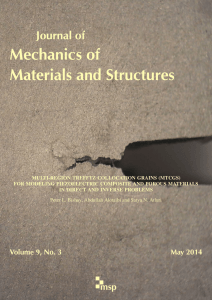 Mechanics of Materials and Structures Journal of