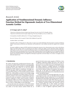 Research Article Application of Nondimensional Dynamic Influence