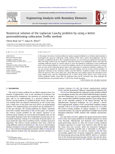 Numerical solution of the Laplacian Cauchy problem by using a... postconditioning collocation Trefftz method