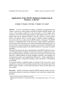 Applications of the MLPG Method in Engineering &amp; Sciences: A Review