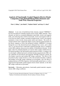 Analysis of Functionally Graded Magneto-Electro-Elastic Composites Using Hybrid/Mixed Finite Elements and