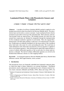 Laminated Elastic Plates with Piezoelectric Sensors and Actuators