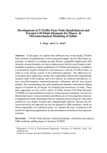 Development of T-Trefftz Four-Node Quadrilateral and Micromechanical Modeling of Solids