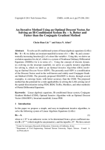 An Iterative Method Using an Optimal Descent Vector, for