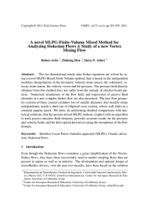 A novel MLPG-Finite-Volume Mixed Method for Mixing Flow