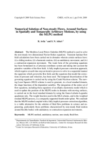 Numerical Solution of Non-steady Flows, Around Surfaces