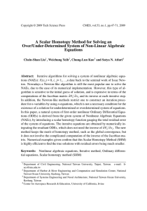 A Scalar Homotopy Method for Solving an Equations