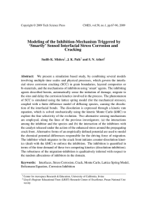 Modeling of the Inhibition-Mechanism Triggered by Cracking