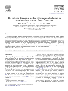 The Eulerian–Lagrangian method of fundamental solutions for two-dimensional unsteady Burgers’ equations