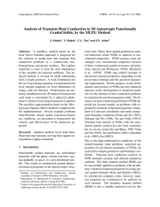 Analysis of Transient Heat Conduction in 3D Anisotropic Functionally