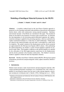 Modeling of Intelligent Material Systems by the MLPG
