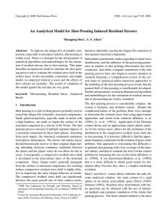 An Analytical Model for Shot-Peening Induced Residual Stresses