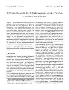 Meshless Local Petrov-Galerkin (MLPG) Formulation for Analysis of Thick Plates