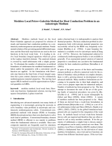 Meshless Local Petrov-Galerkin Method for Heat Conduction Problem in an
