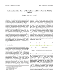 Multiscale Simulation Based on The Meshless Local Petrov-Galerkin (MLPG) Method