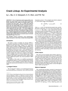 Crack Linkup: An Experimental Analysis