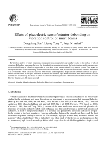 Eects of piezoelectric sensor/actuator debonding on vibration control of smart beams