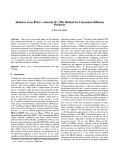 Meshless Local Petrov-Galerkin (MLPG) Method for Convection-Diffusion Problems