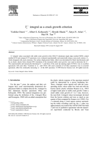 T integral as a crack growth criterion Yoshika Omori , Albert S. Kobayashi