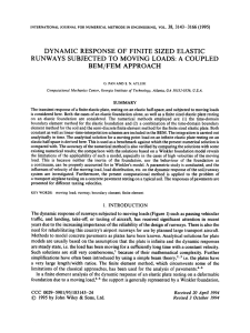 OF DYNAMIC RESPONSE FINITE SIZED ELASTIC RUNWAYS SUBJECTED TO MOVING LOADS: A COUPLED