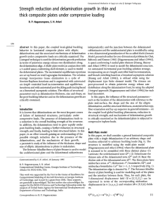 Strength reduction and delamination growth in thin and