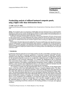 Computational NIechanics Postbuckling  analysis  of stiffened  laminated  composite ... using a higher-order  shear deformation  theory