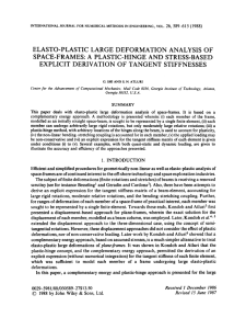 ELASTO-PLASTIC LARGE DEFORMATION ANALYSIS SPACE-FRAMES: A  PLASTIC-HINGE AND STRESS-BASED