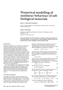 Numerical  modelling  of nonlinear  behaviour  of soft